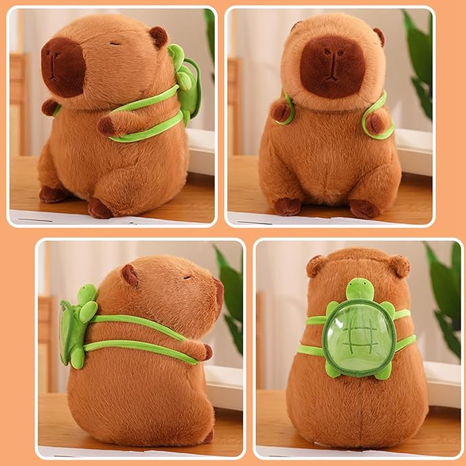 Peluche Capibara Con Mochila Tortuga - Waisa Store